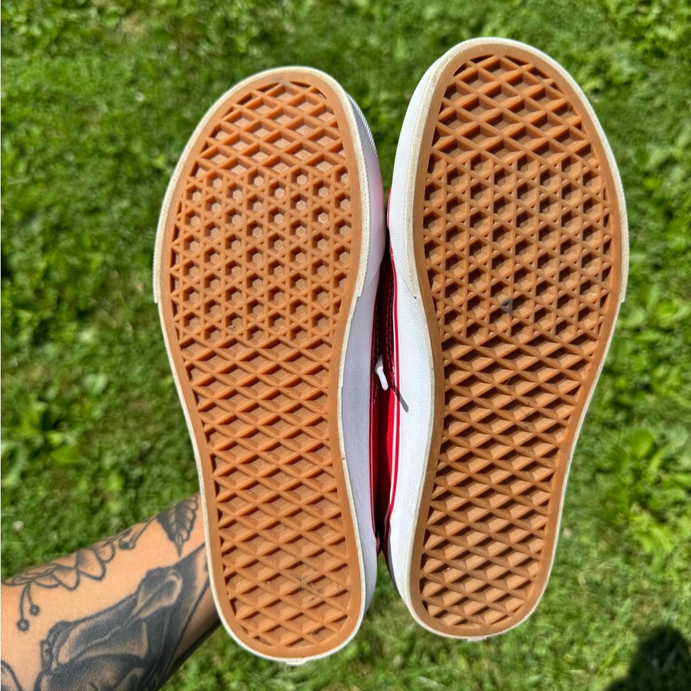 Vans Red & White Women’s Shoes - Picture 3 of 7